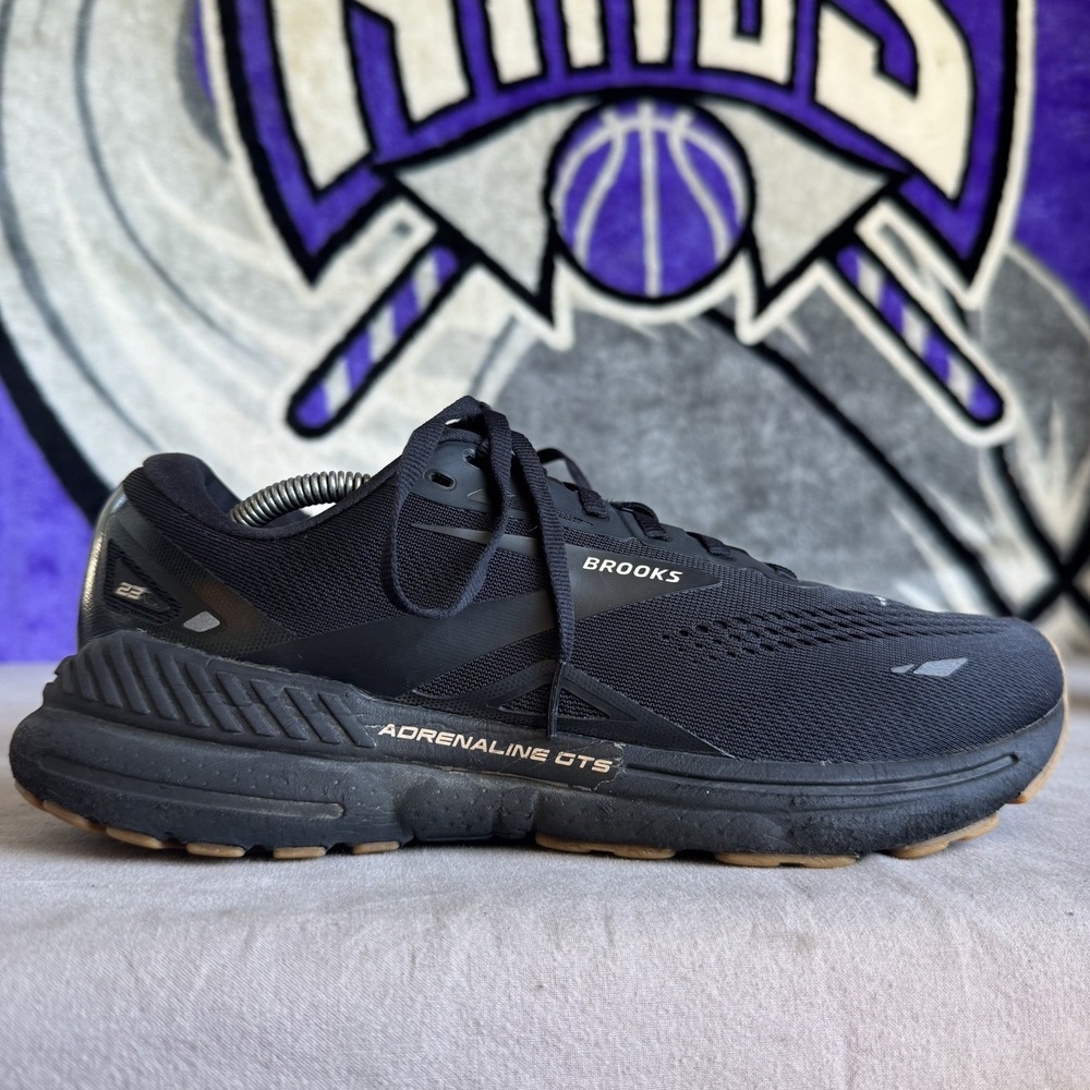 Size 10.5 - Brooks Adrenaline GTS 23 Mens Black Running Sneakers 1103911D056 - Picture 6 of 11